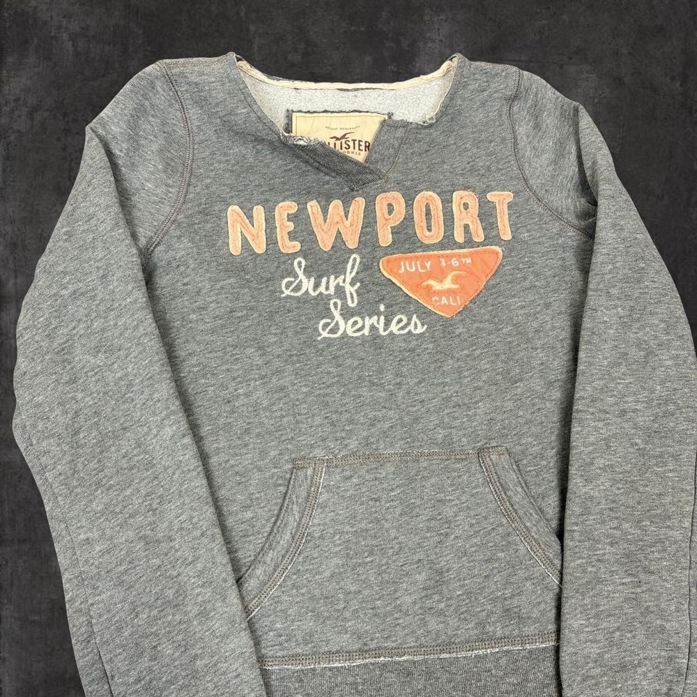 Y2K Hollister Newport Surf Series Gray Sweatshirt Women's Size Small